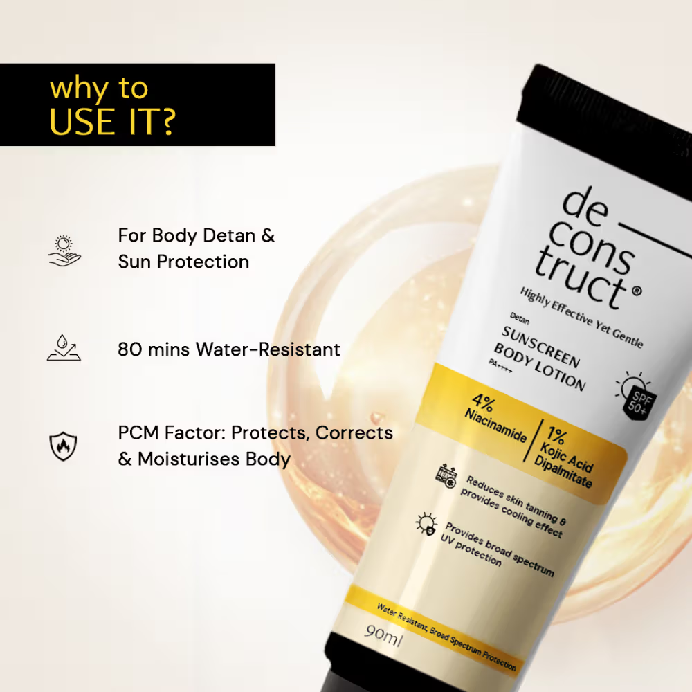 Detan Sunscreen Body Lotion With SPF 50+ PA ++++