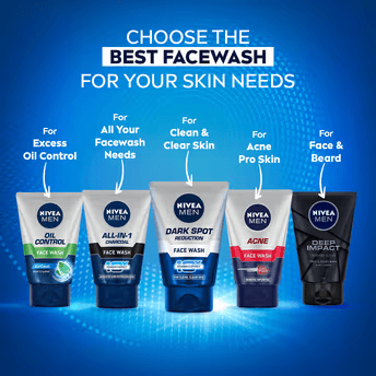NIVEA MEN Face Wash, All in 1 Charcoal, to Detoxify & Refresh Skin with 10x Vitamin C Effect Cosmetic Cove