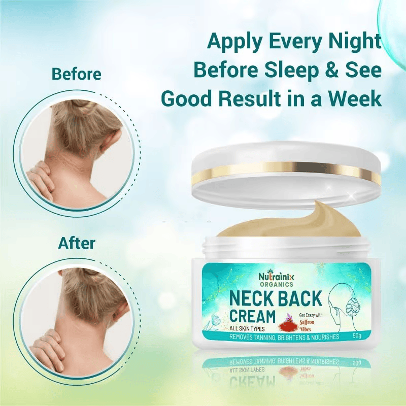 Nutrainix Organics Neck Back Cream. Cosmetic Cove