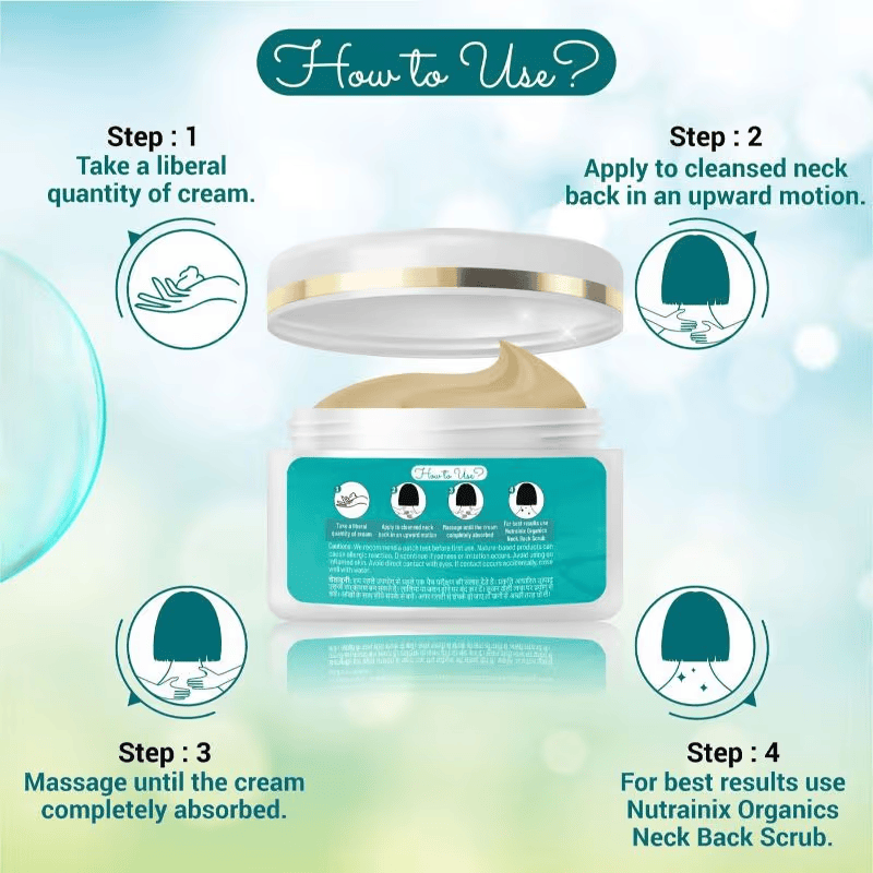 Nutrainix Organics Neck Back Cream. Cosmetic Cove