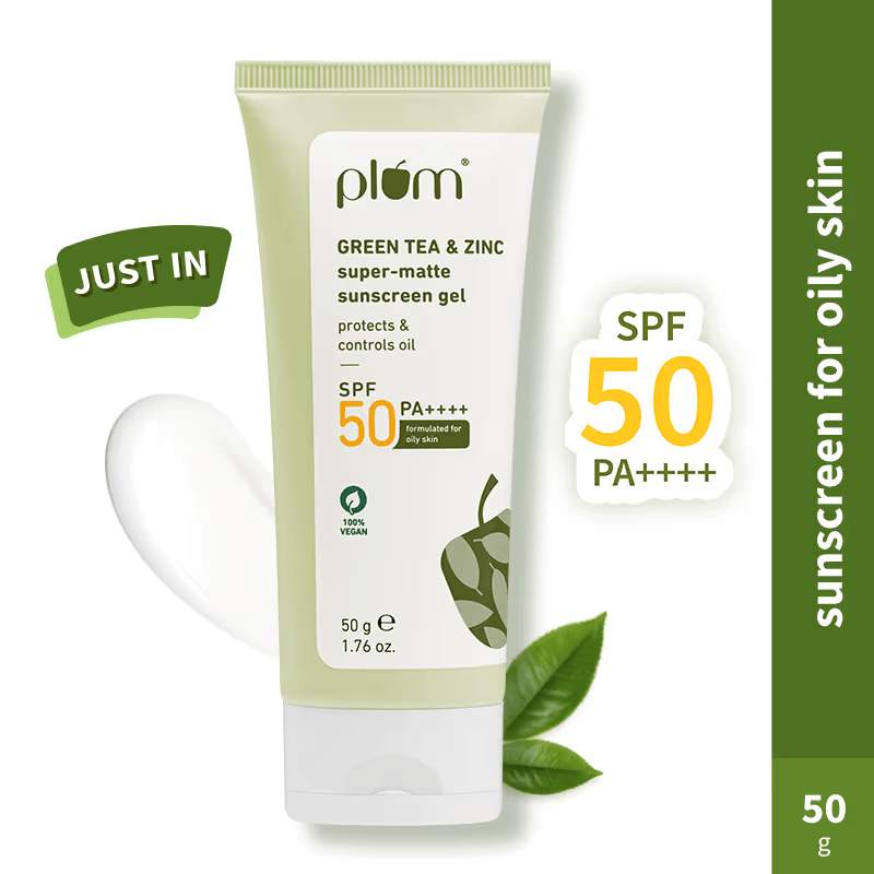 Green Tea & Zinc Matte SPF 50 Sunscreen Gel Cosmetic Cove