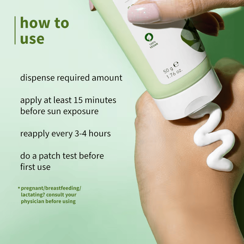 Green Tea & Zinc Matte SPF 50 Sunscreen Gel Cosmetic Cove