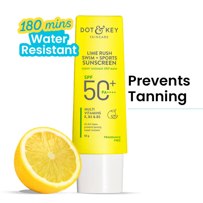 Lime Rush Swim + Sports Sunscreen SPF 50+ PA++++ Cosmetic Cove