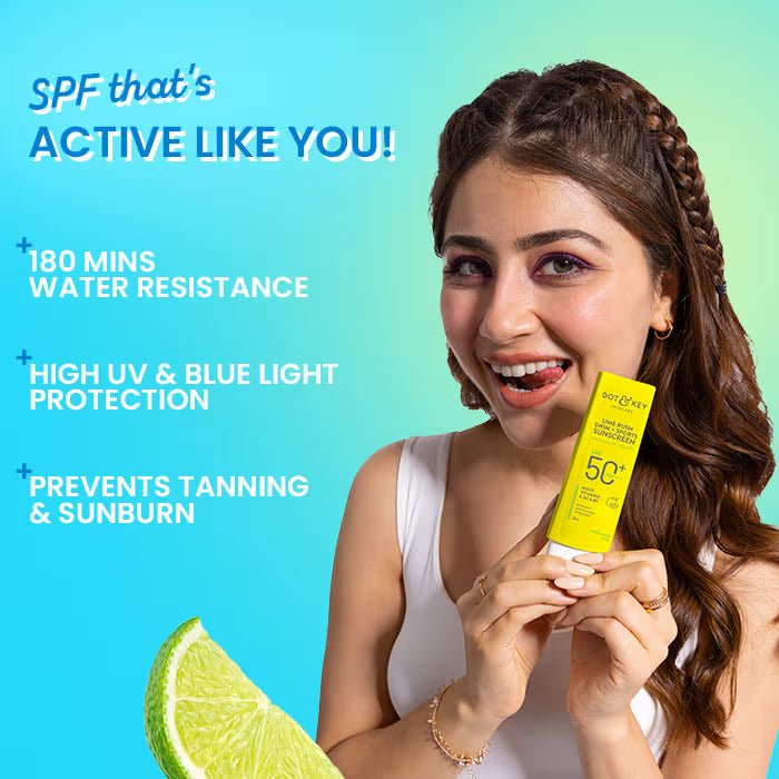 Lime Rush Swim + Sports Sunscreen SPF 50+ PA++++ Cosmetic Cove