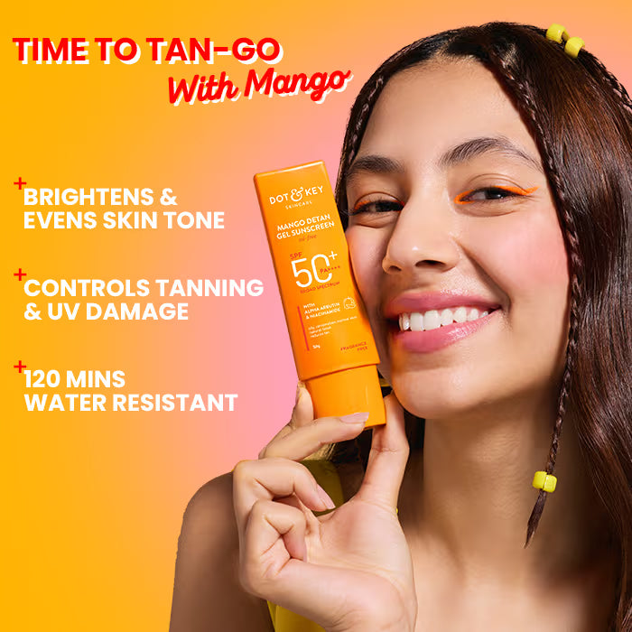 Mango Detan Gel Sunscreen SPF 50+ PA++++ Cosmetic Cove