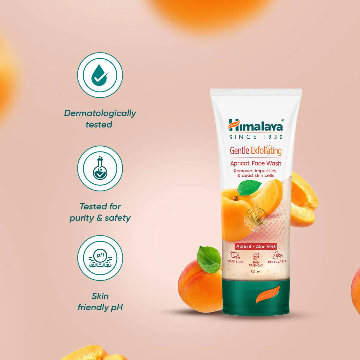 Himalaya Gentle Exfoliating Apricot Face Wash. Cosmetic Cove