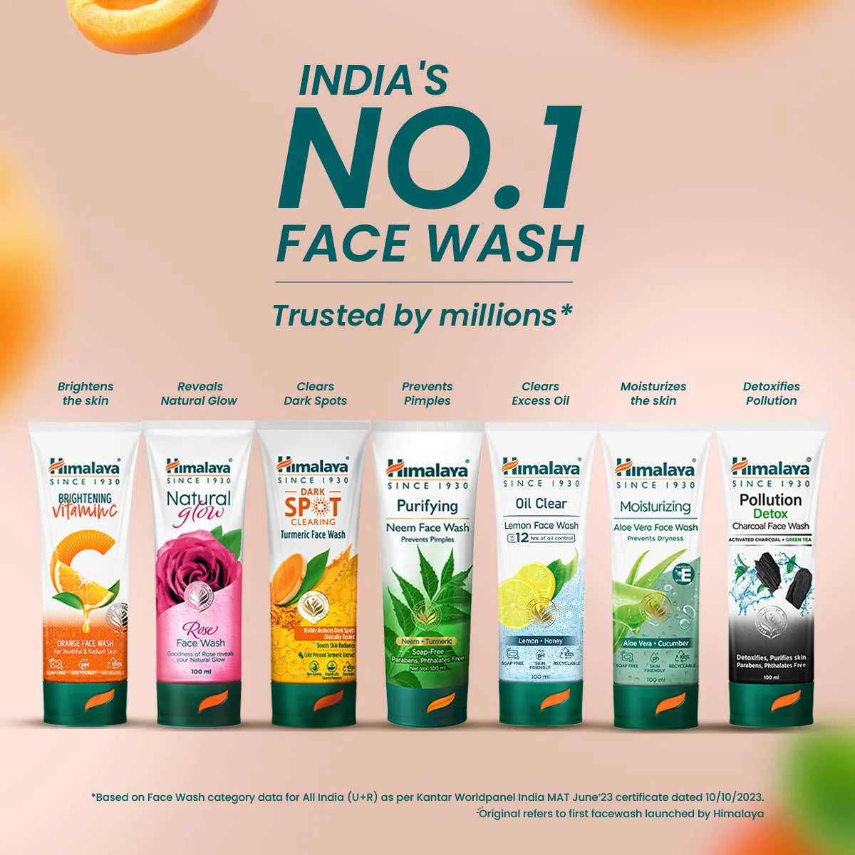 Himalaya Gentle Exfoliating Apricot Face Wash.