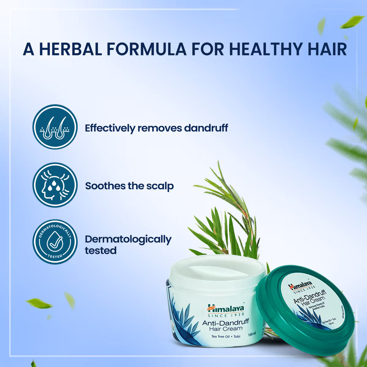 Anti-Dandruff Hair Cream With Tea Tree Oil & Tulsi Cosmetic Cove